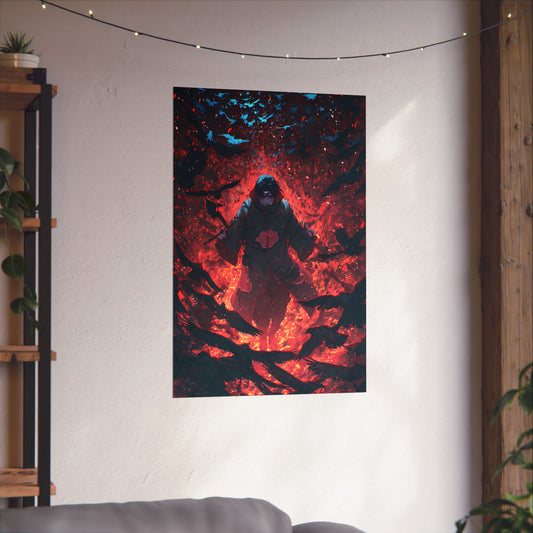 Itachi Uchiha, Tsukuyomi Naruto Shippuden Anime Fan Art Vertical Poster Wall Art