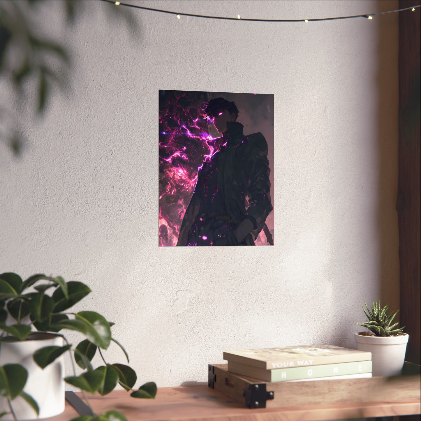 Solo Leveling Sung Jinwoo Shadow Monarch Anime Fan Art Matte Vertical Poster Wall Art