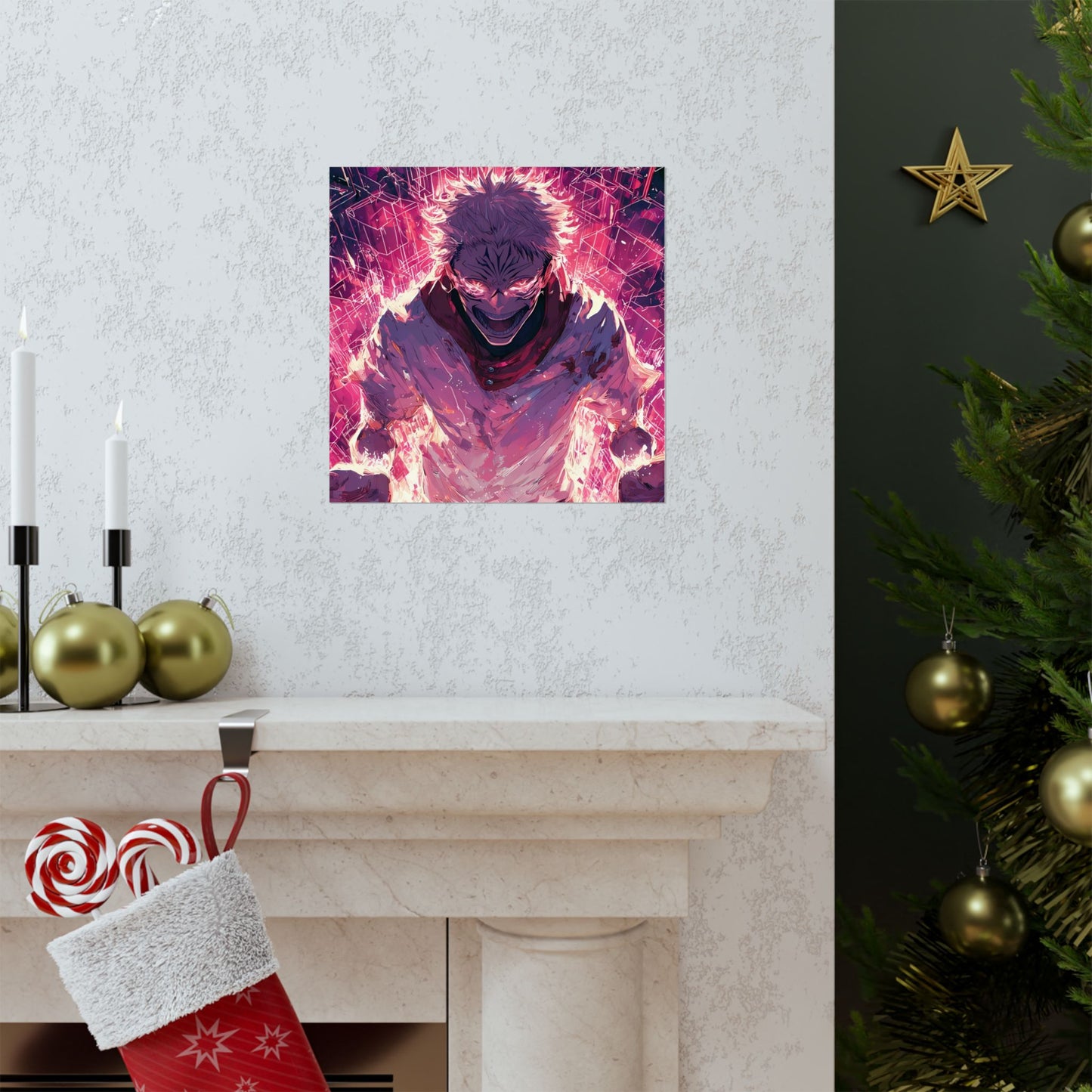 Ryomen Sukuna, Jujutsu Kaisen Anime Fan Art Vertical Poster Wall Art