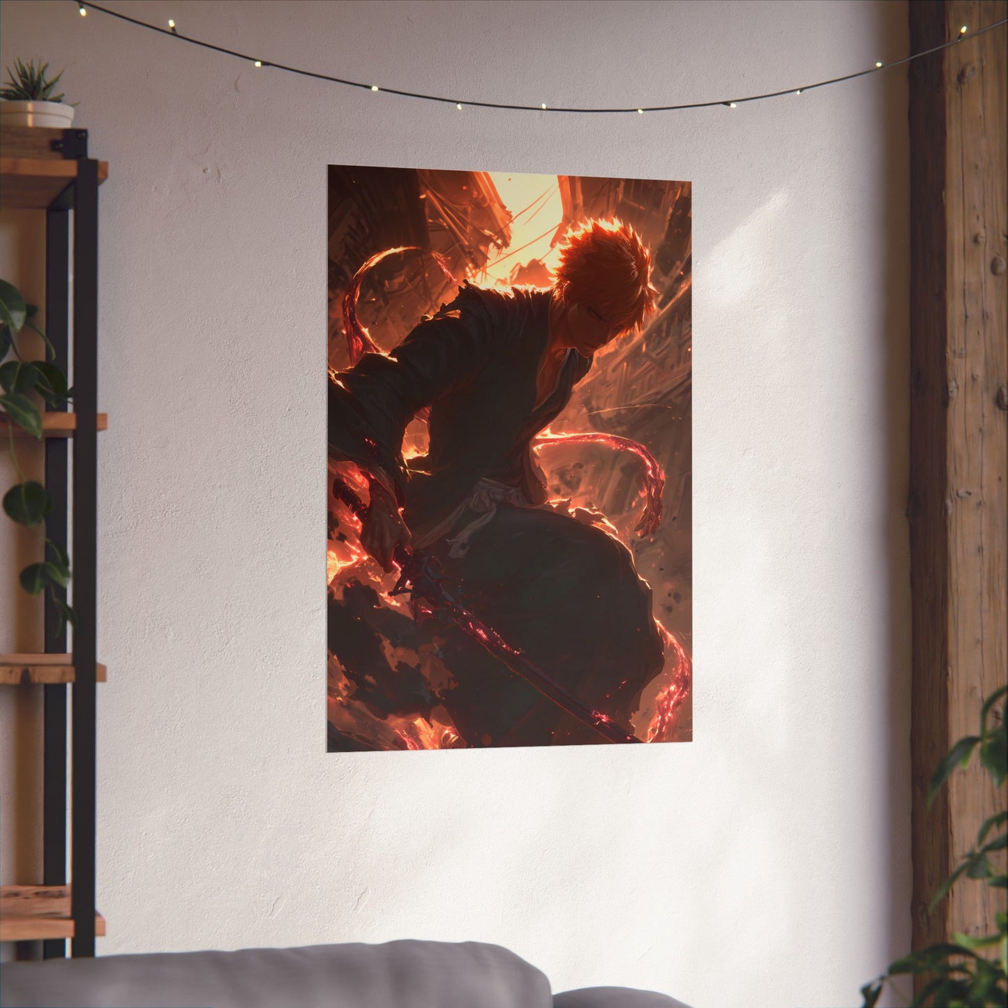 Ichigo Kurosaki Bleach Thousand Year Blood War Anime Matte Vertical Poster Wall Art
