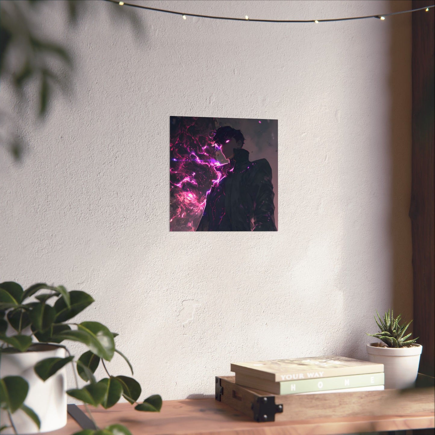 Solo Leveling Sung Jinwoo Shadow Monarch Anime Fan Art Matte Vertical Poster Wall Art