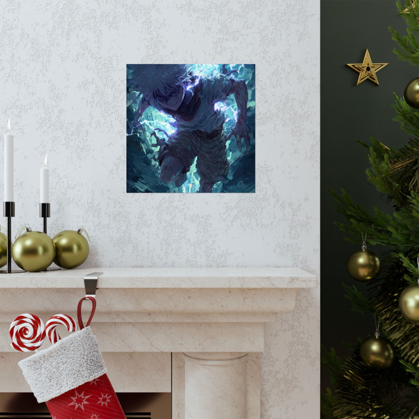 Killua Zoldyck, Hunter X Hunter Anime Matte Vertical Poster Wall Art