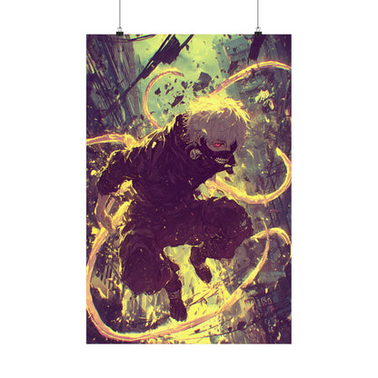 Tokyo Ghoul One Eyed Ghoul Kaneki Ken Anime Fan Art Matte Vertical Poster Wall Art