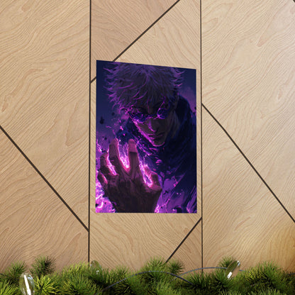 Gojo Satoru, Limitless Power Jujutsu Kaisen Anime Matte Vertical Poster Wall Art