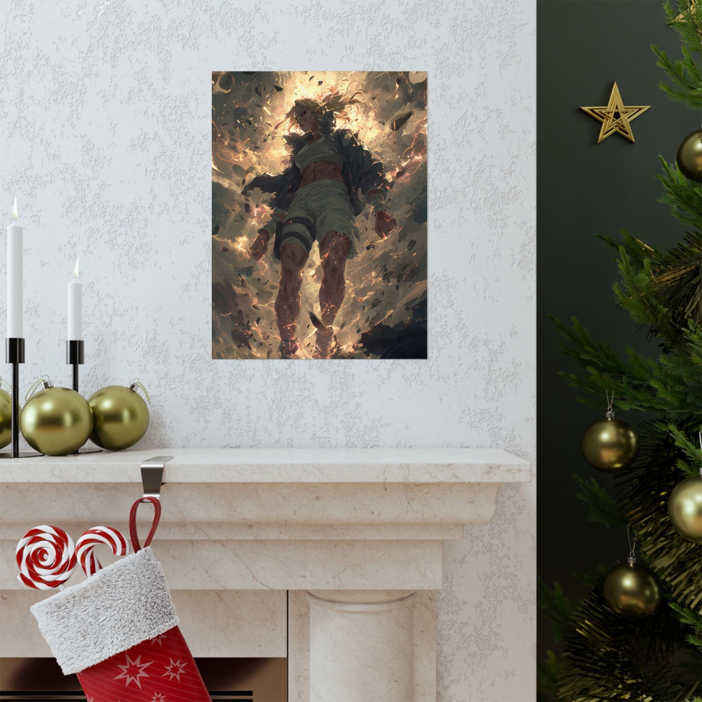 Tsunade Senju, Naruto Shippuden Anime Fan Art Matte Vertical Poster Wall Art