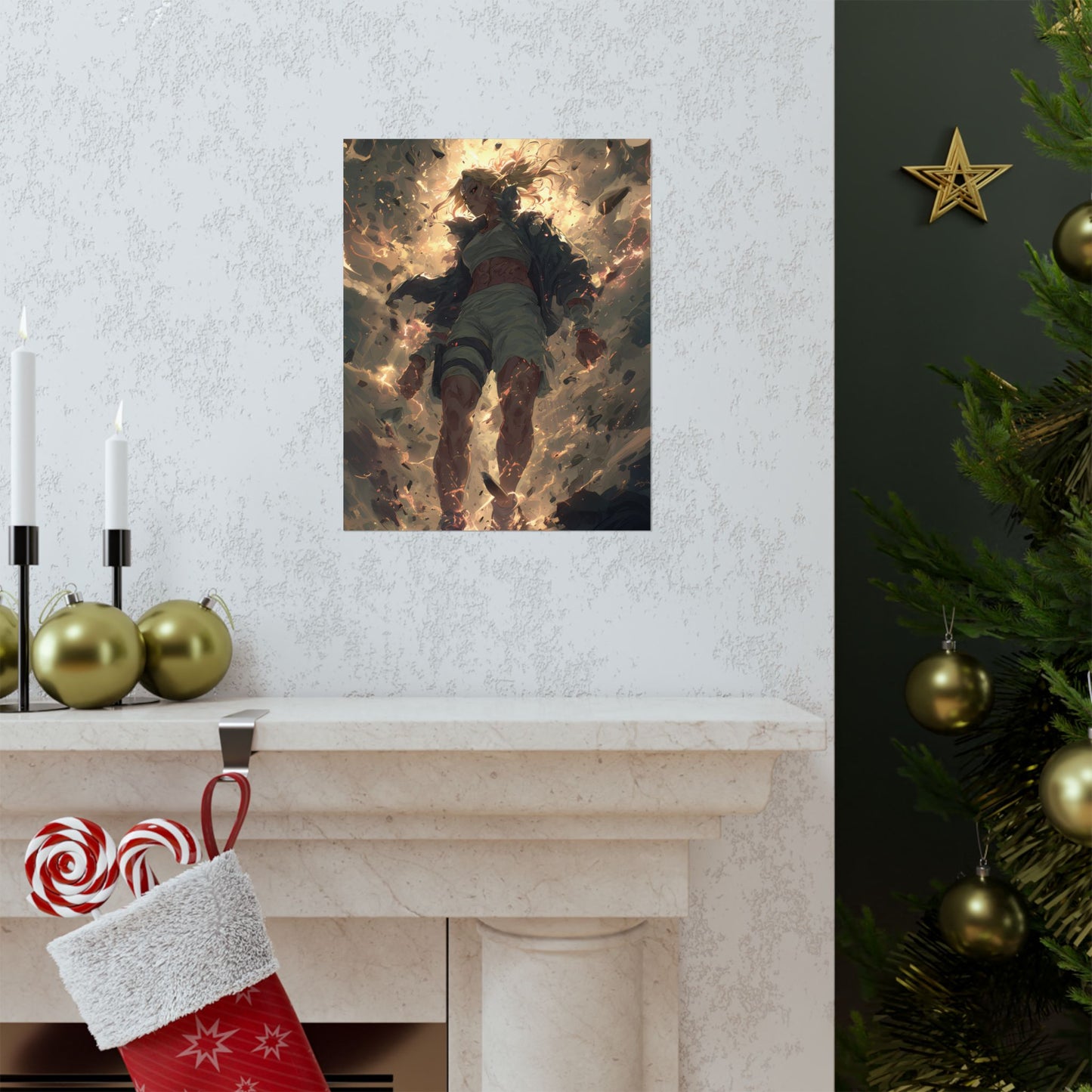 Tsunade Senju, Naruto Shippuden Anime Fan Art Matte Vertical Poster Wall Art