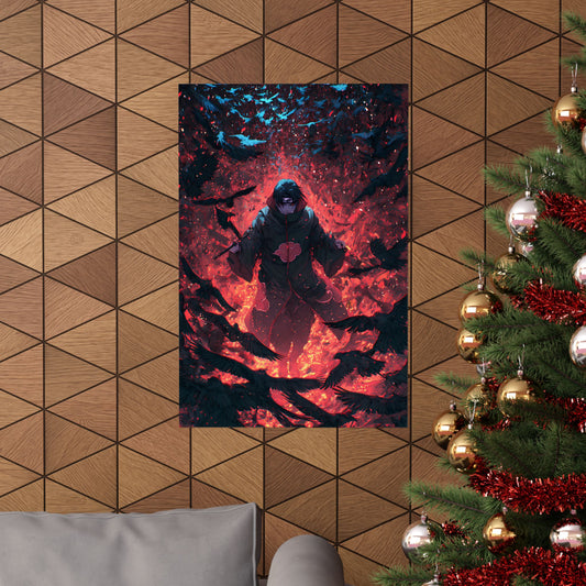 Itachi Uchiha, Tsukuyomi Naruto Shippuden Anime Fan Art Vertical Poster Wall Art