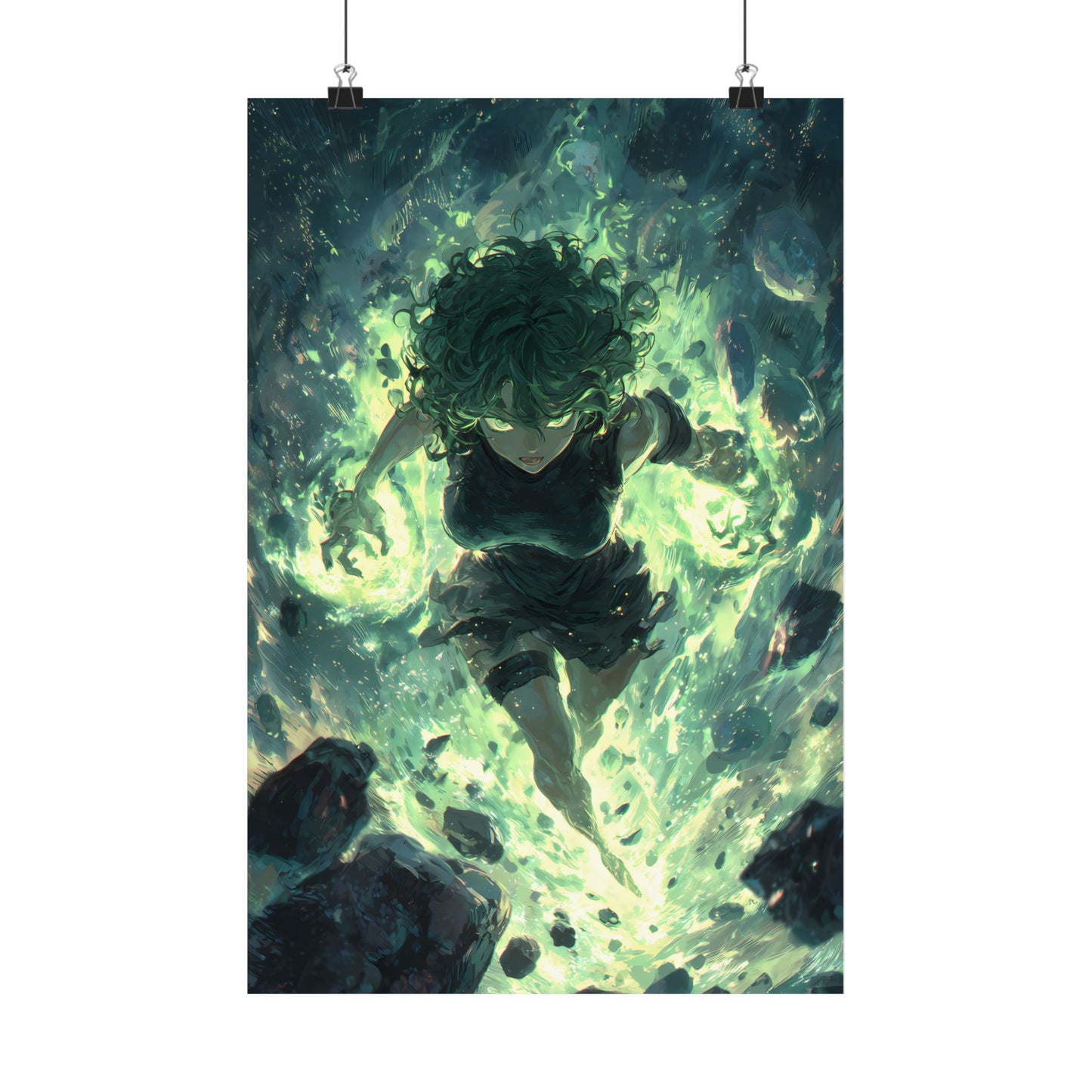 Tornado Of Terror Tatsumaki, One Punch Man Anime Matte Vertical Poster Wall Art