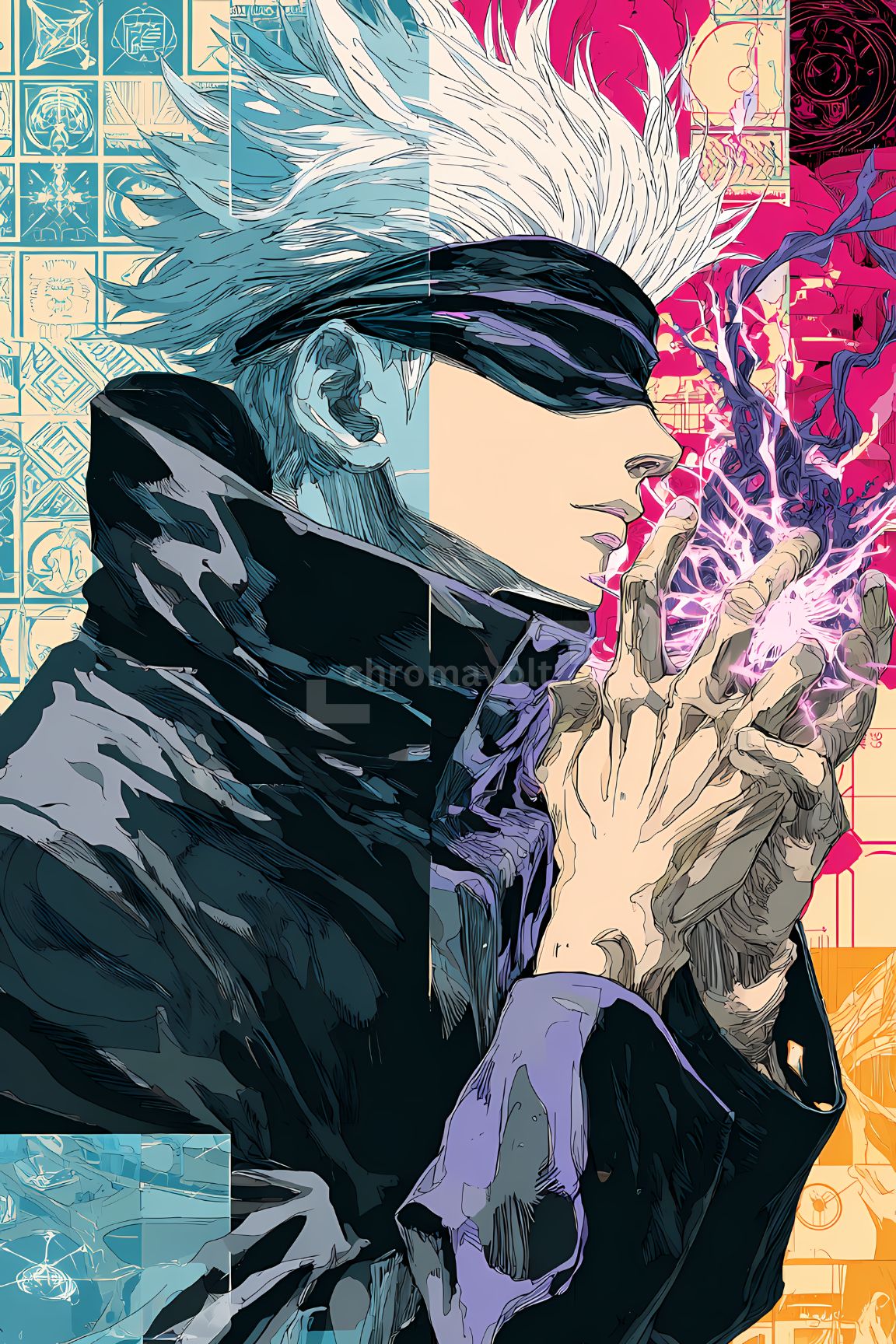 Gojo Satoru Jujutsu Kaisen Anime Posters, Matte Vertical Poster Wall Art