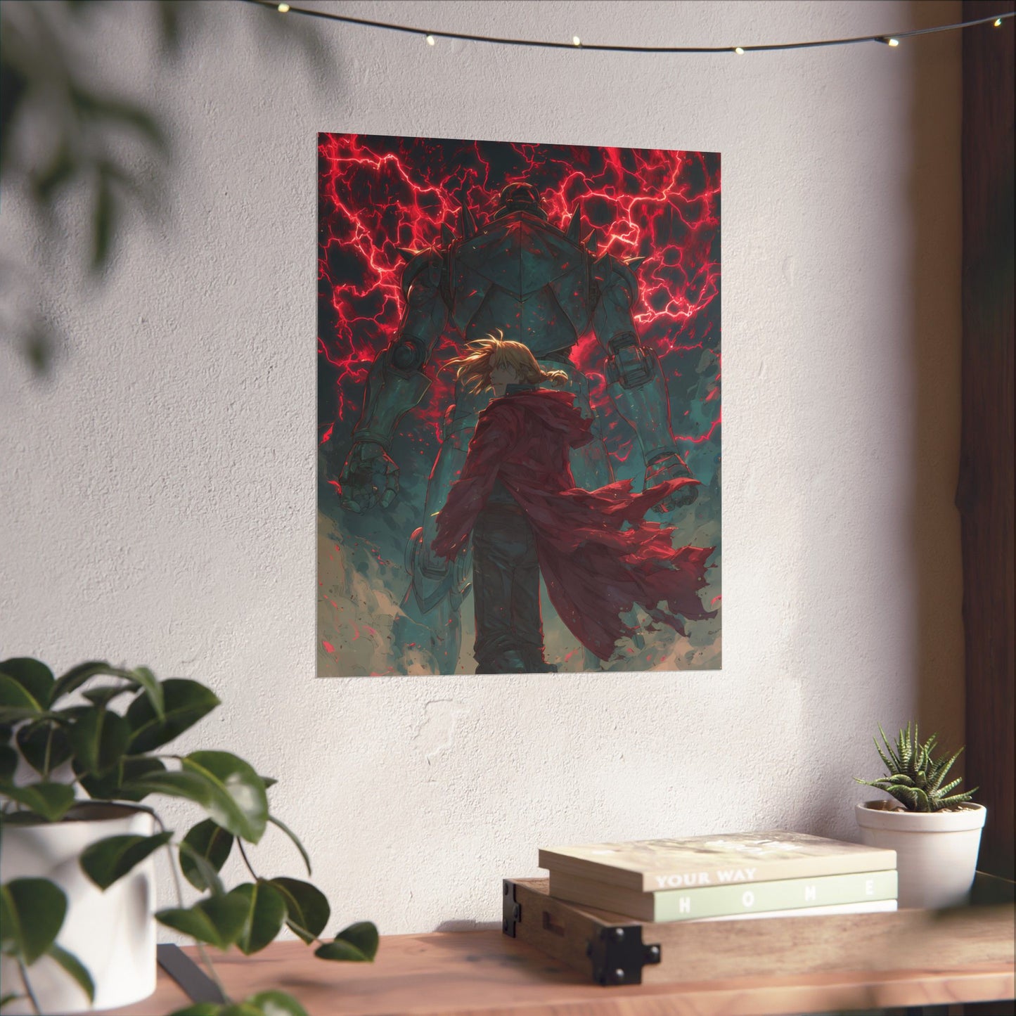 Edward and Alphonse Elric, Fullmetal Alchemist Brotherhood Anime Matte Vertical Poster Wall Art