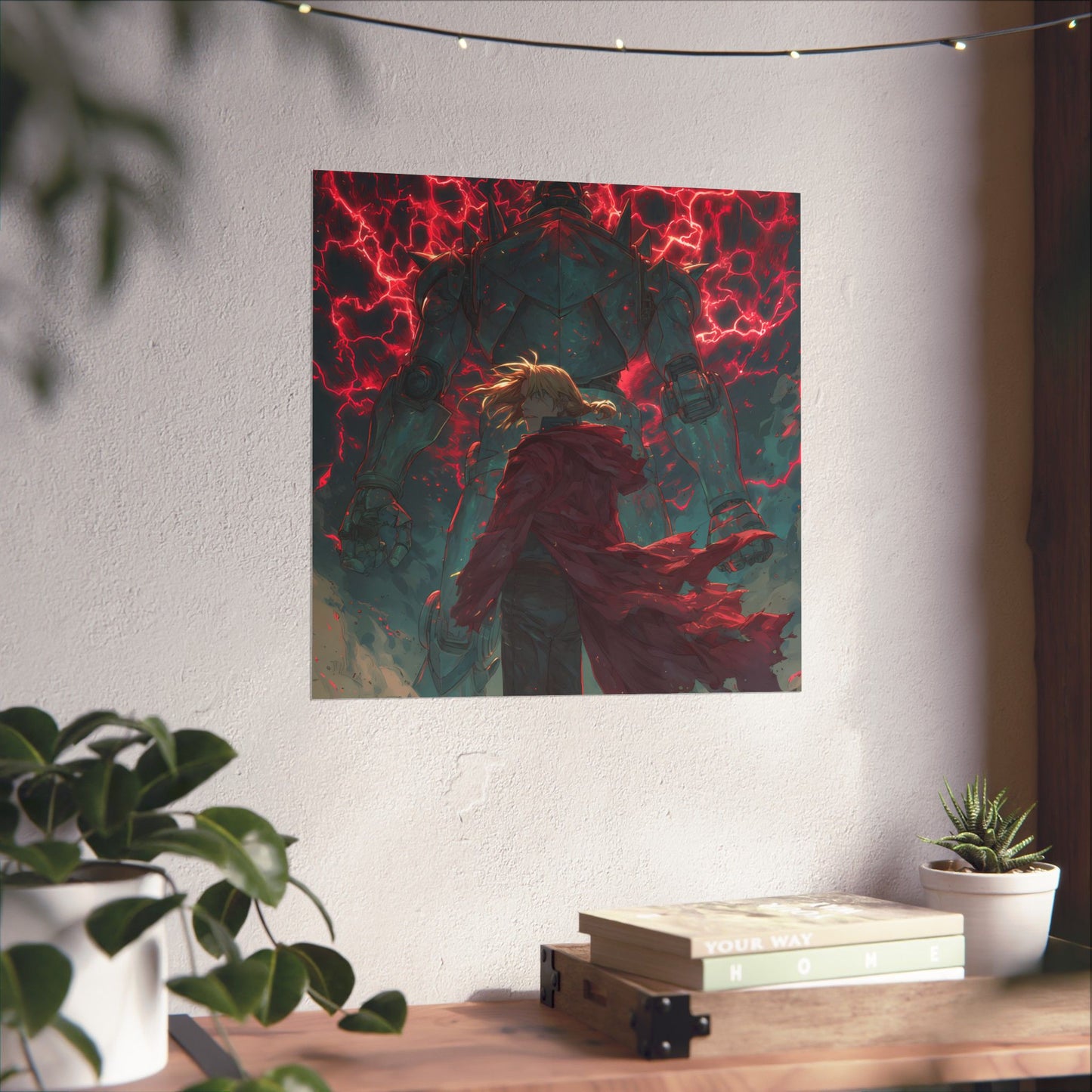 Edward and Alphonse Elric, Fullmetal Alchemist Brotherhood Anime Matte Vertical Poster Wall Art