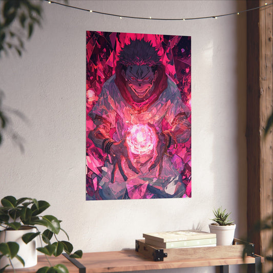 Ryomen Sukuna, Jujutsu Kaisen Anime Matte Vertical Poster Wall Art