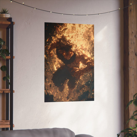 Black Clover Asta Anime Matte Vertical Poster Wall Art