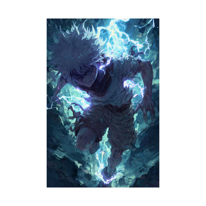 Killua Zoldyck, Hunter X Hunter Anime Matte Vertical Poster Wall Art