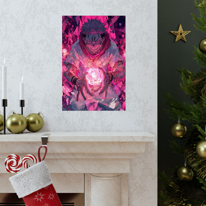 Ryomen Sukuna, Jujutsu Kaisen Anime Matte Vertical Poster Wall Art