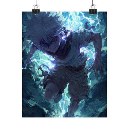 Killua Zoldyck, Hunter X Hunter Anime Matte Vertical Poster Wall Art