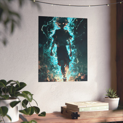 Killua Zoldyck Godspeed, Hunter X Hunter Anime Matte Vertical Poster Wall Art