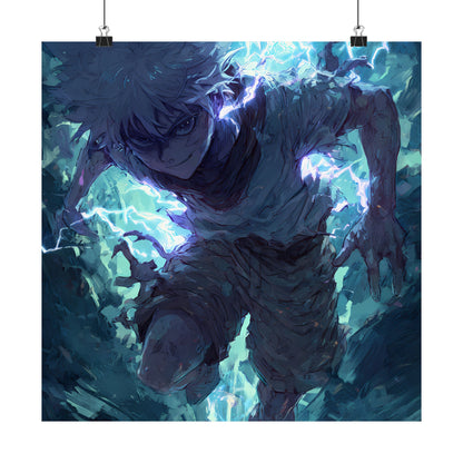 Killua Zoldyck, Hunter X Hunter Anime Matte Vertical Poster Wall Art