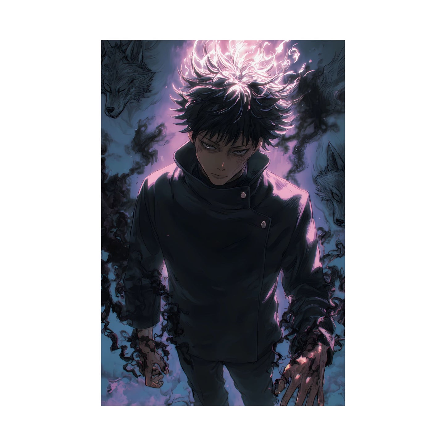 Megumi Fushiguro, Jujutsu Kaisen Anime Matte Vertical Poster Wall Art