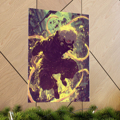 Tokyo Ghoul One Eyed Ghoul Kaneki Ken Anime Fan Art Matte Vertical Poster Wall Art