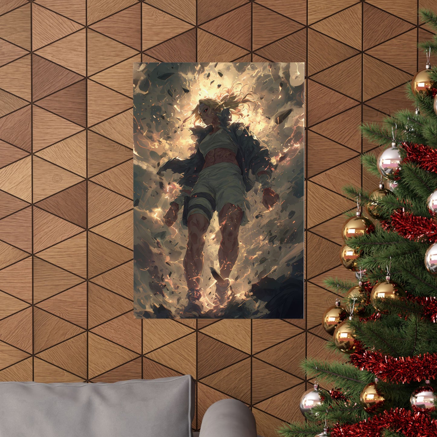 Tsunade Senju, Naruto Shippuden Anime Fan Art Matte Vertical Poster Wall Art