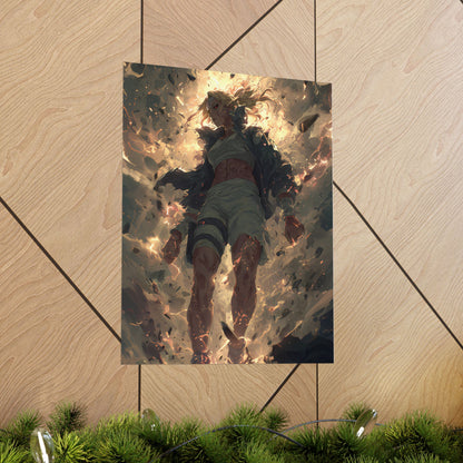 Tsunade Senju, Naruto Shippuden Anime Fan Art Matte Vertical Poster Wall Art