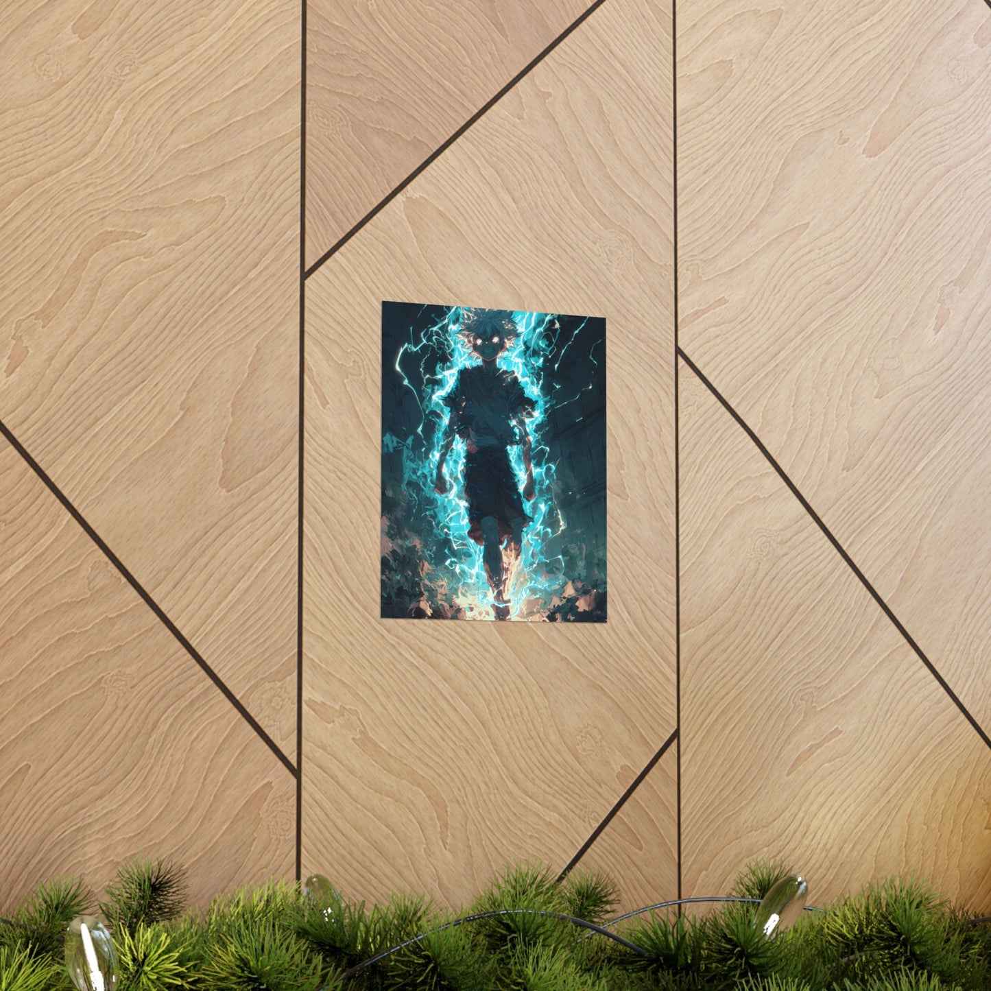 Killua Zoldyck Godspeed, Hunter X Hunter Anime Matte Vertical Poster Wall Art