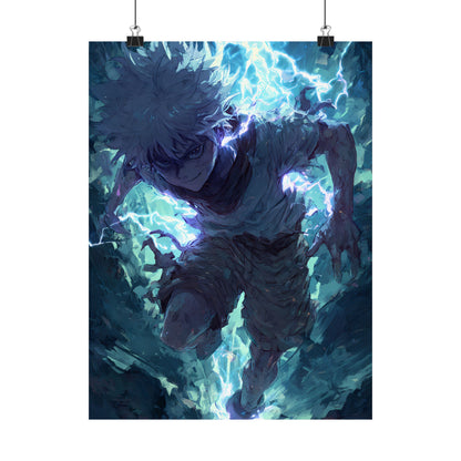 Killua Zoldyck, Hunter X Hunter Anime Matte Vertical Poster Wall Art