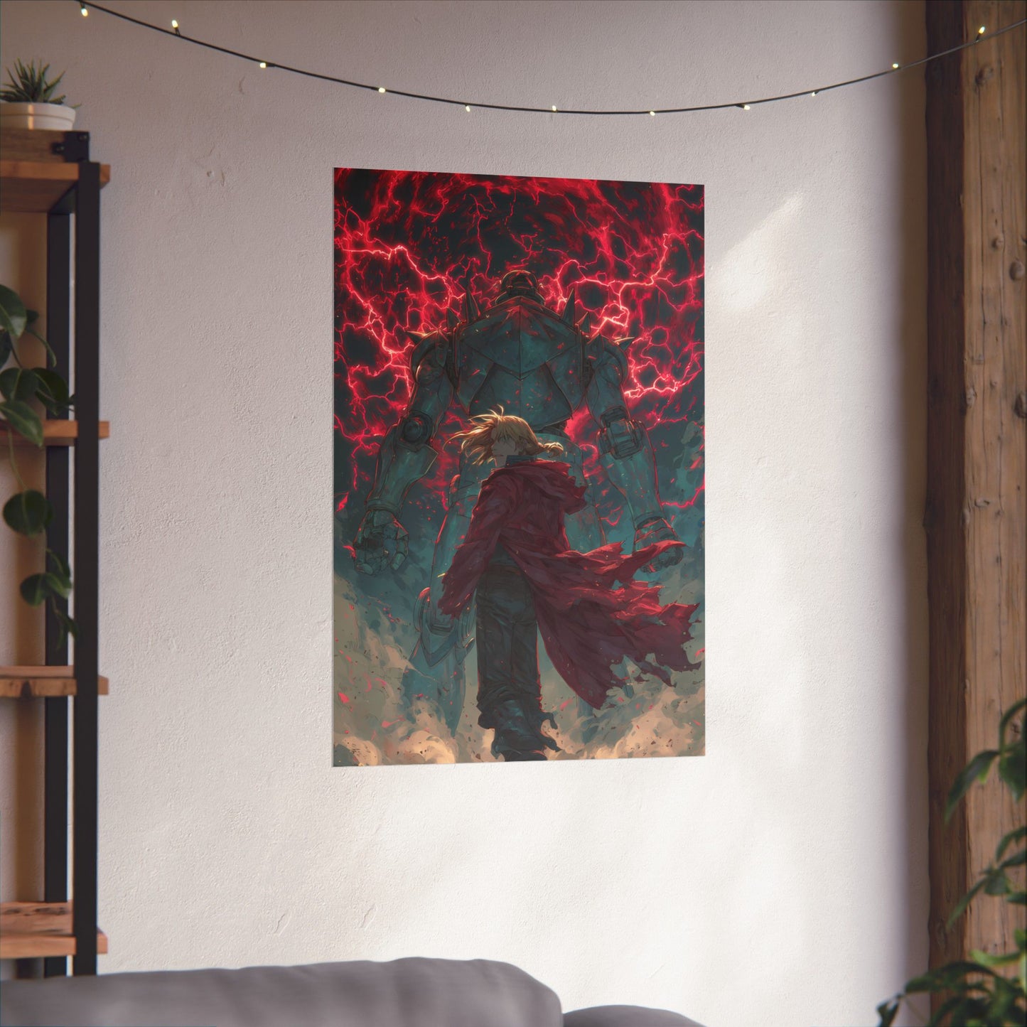 Edward and Alphonse Elric, Fullmetal Alchemist Brotherhood Anime Matte Vertical Poster Wall Art