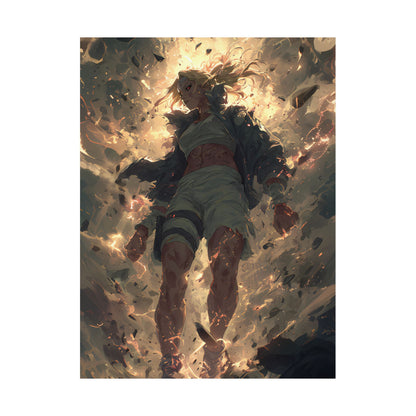 Tsunade Senju, Naruto Shippuden Anime Fan Art Matte Vertical Poster Wall Art