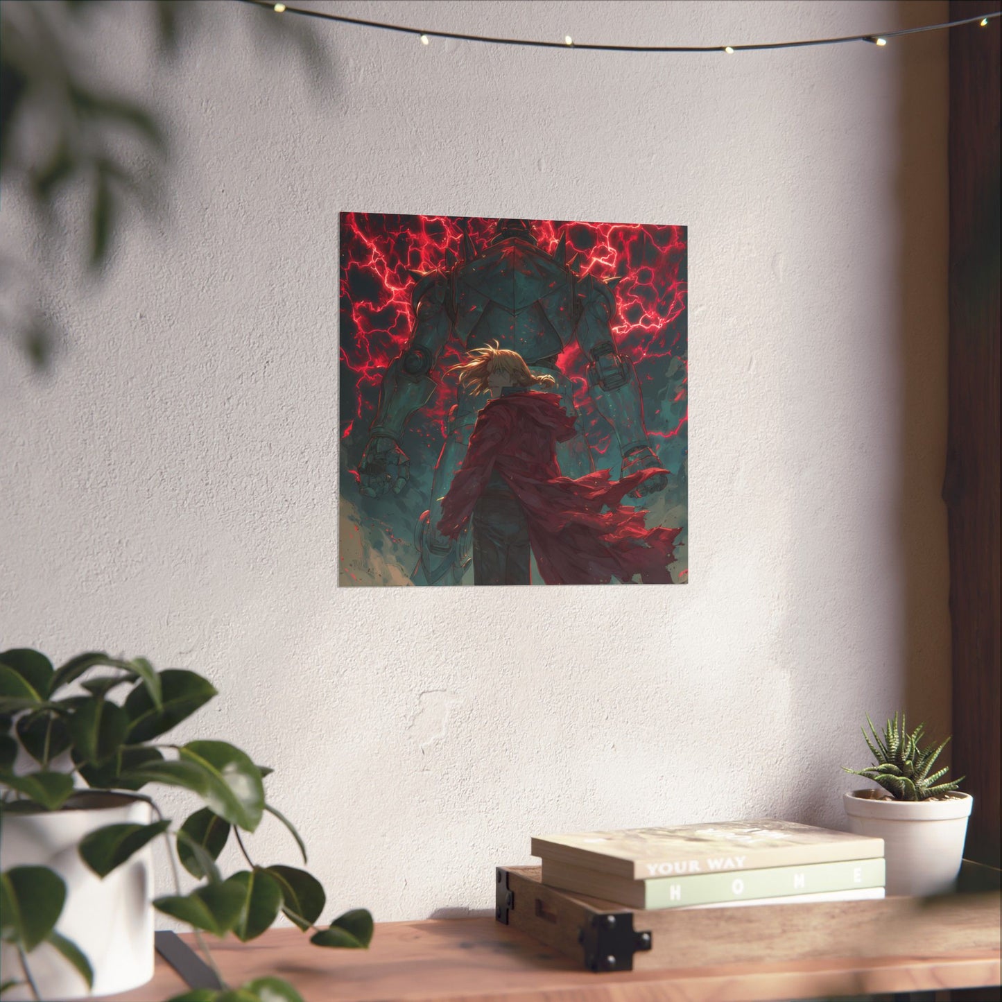 Edward and Alphonse Elric, Fullmetal Alchemist Brotherhood Anime Matte Vertical Poster Wall Art