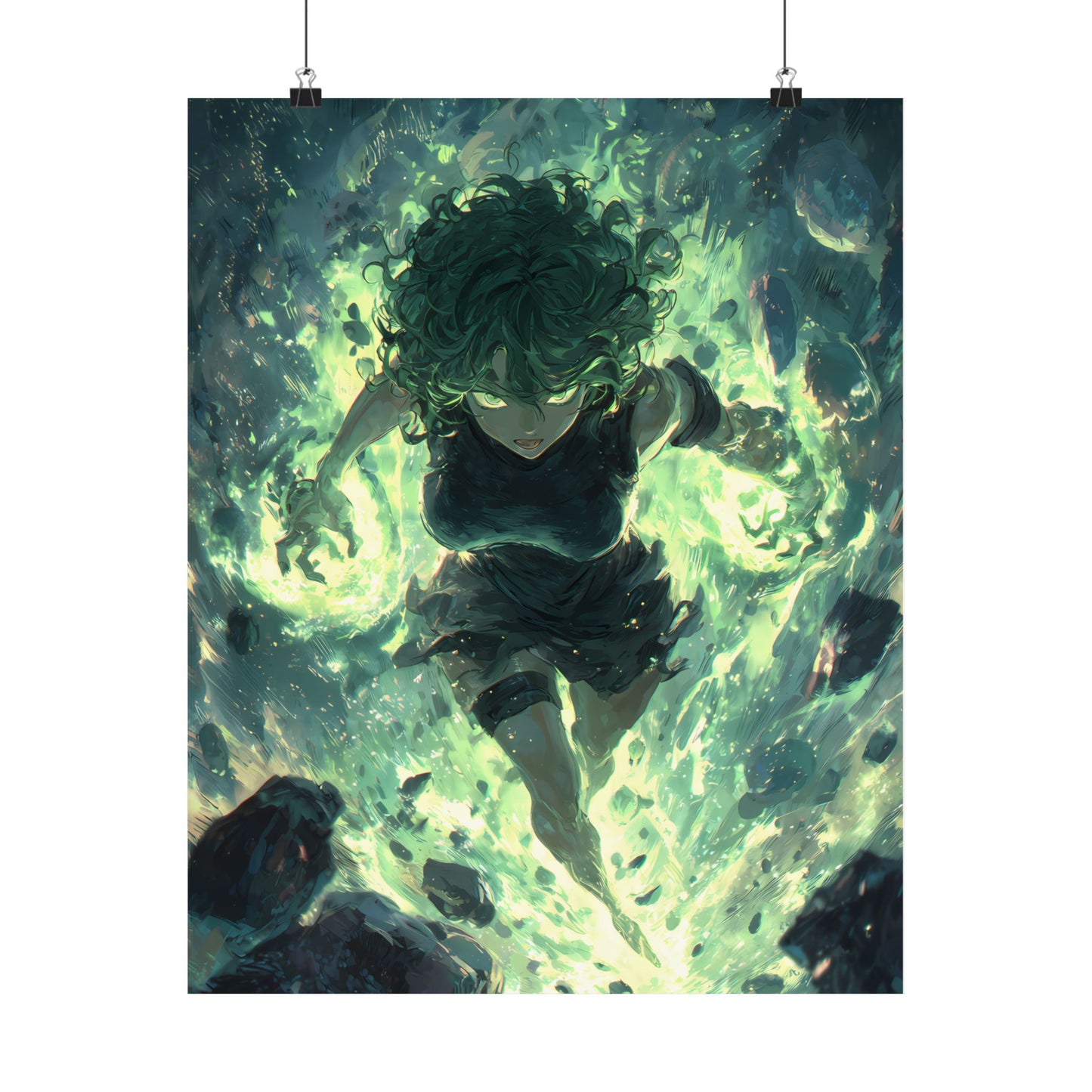 Tornado Of Terror Tatsumaki, One Punch Man Anime Matte Vertical Poster Wall Art