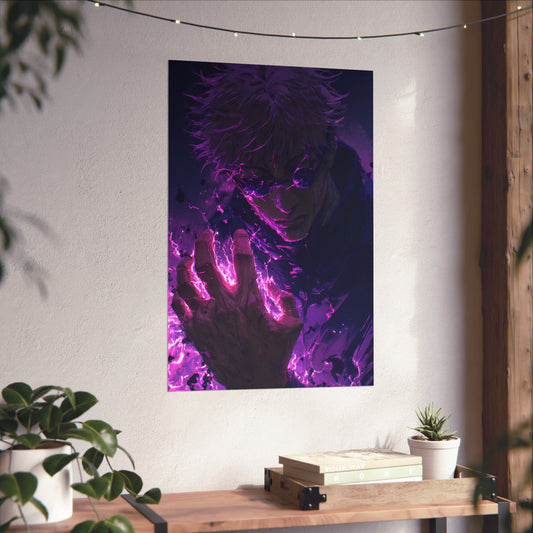 Gojo Satoru, Limitless Power Jujutsu Kaisen Anime Matte Vertical Poster Wall Art