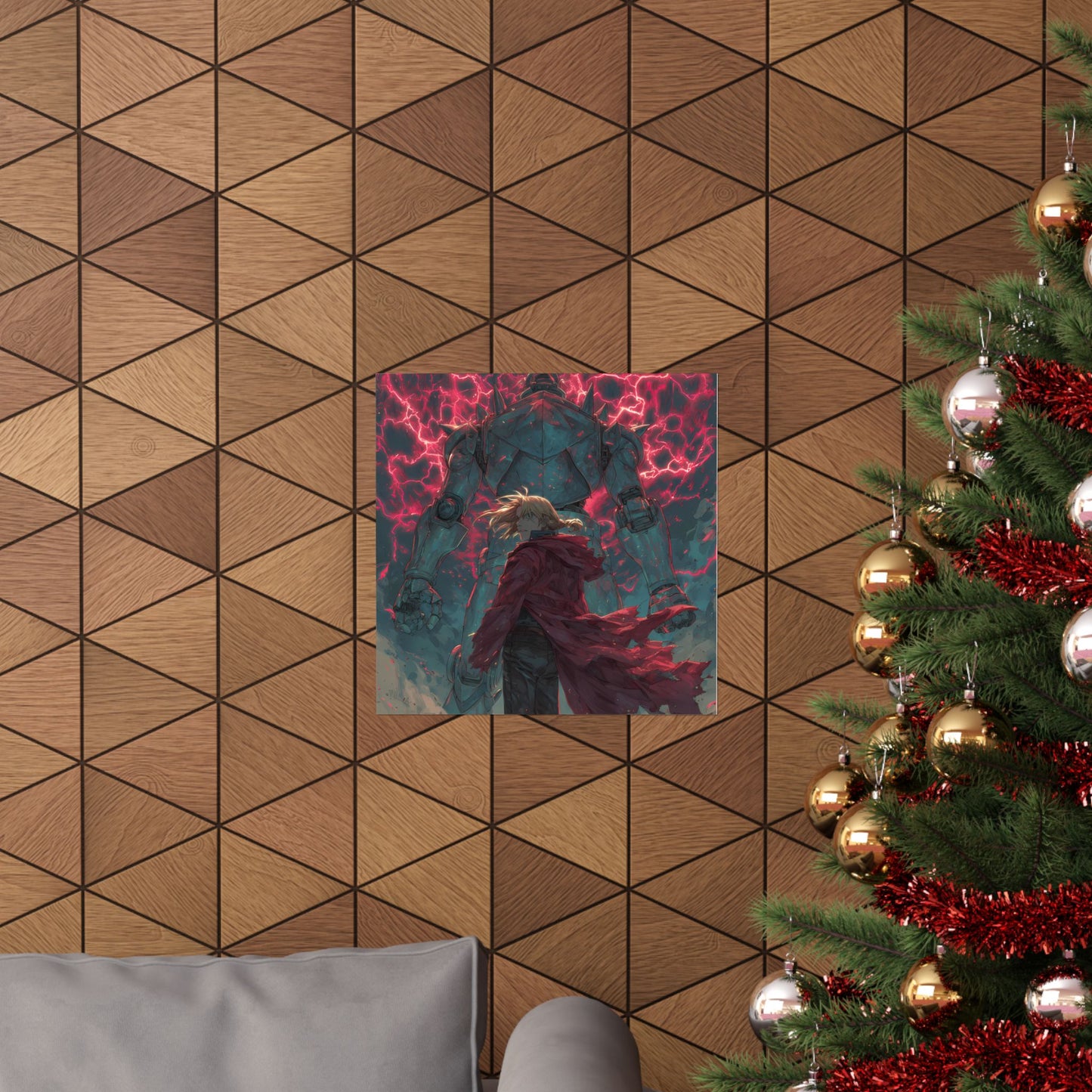 Edward and Alphonse Elric, Fullmetal Alchemist Brotherhood Anime Matte Vertical Poster Wall Art