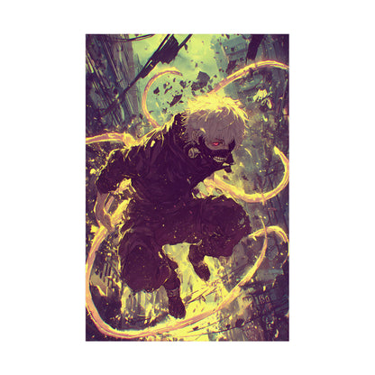 Tokyo Ghoul One Eyed Ghoul Kaneki Ken Anime Fan Art Matte Vertical Poster Wall Art