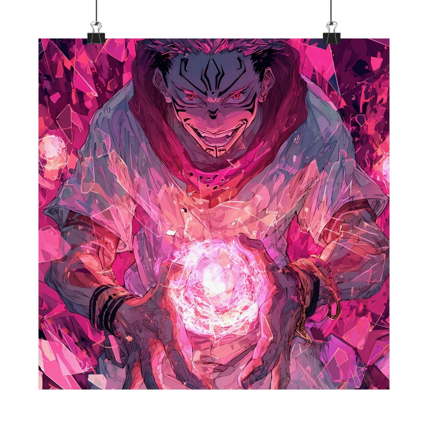 Ryomen Sukuna, Jujutsu Kaisen Anime Matte Vertical Poster Wall Art
