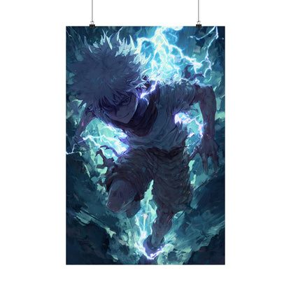 Killua Zoldyck, Hunter X Hunter Anime Matte Vertical Poster Wall Art