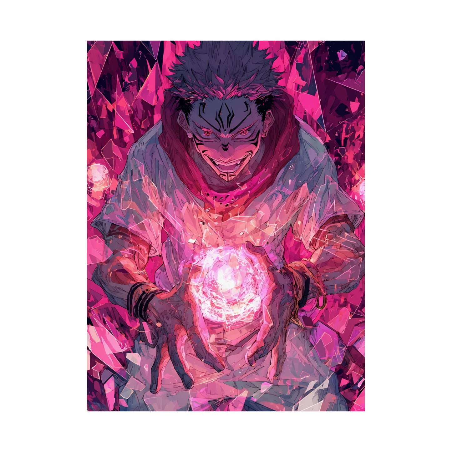 Ryomen Sukuna, Jujutsu Kaisen Anime Matte Vertical Poster Wall Art