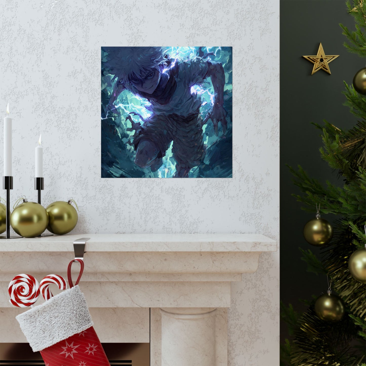 Killua Zoldyck, Hunter X Hunter Anime Matte Vertical Poster Wall Art