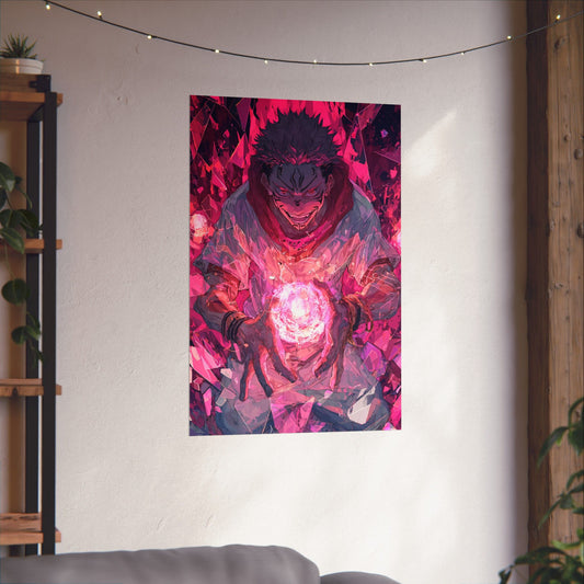 Ryomen Sukuna, Jujutsu Kaisen Anime Matte Vertical Poster Wall Art