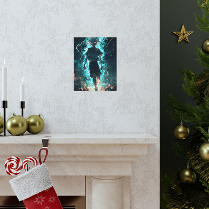 Killua Zoldyck Godspeed, Hunter X Hunter Anime Matte Vertical Poster Wall Art