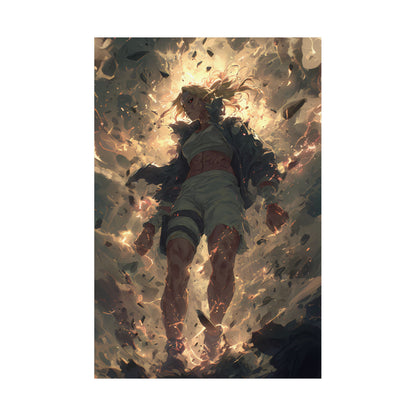 Tsunade Senju, Naruto Shippuden Anime Fan Art Matte Vertical Poster Wall Art