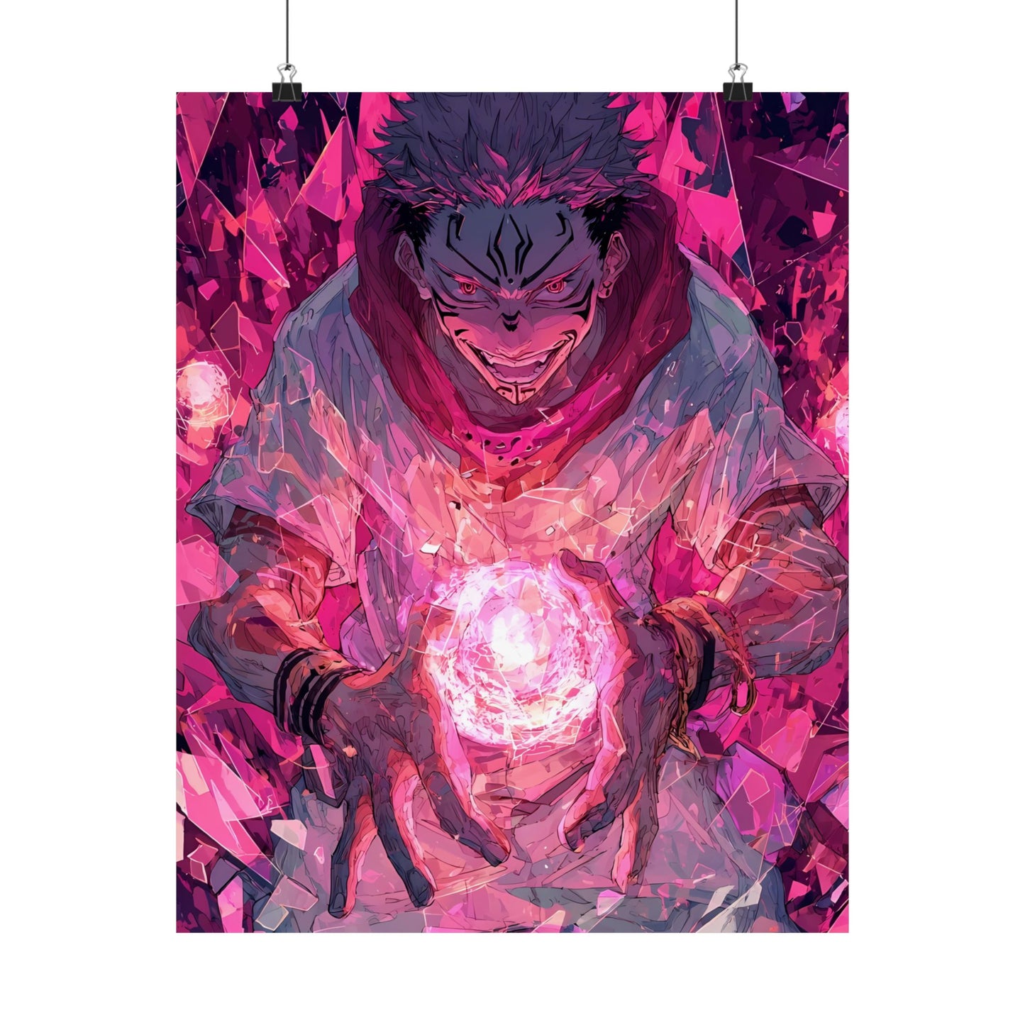 Ryomen Sukuna, Jujutsu Kaisen Anime Matte Vertical Poster Wall Art