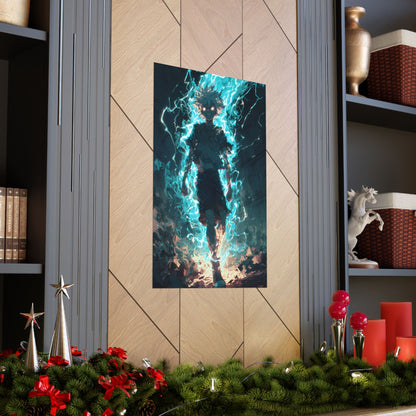Killua Zoldyck Godspeed, Hunter X Hunter Anime Matte Vertical Poster Wall Art