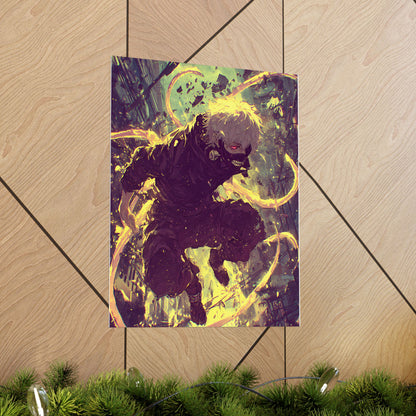 Tokyo Ghoul One Eyed Ghoul Kaneki Ken Anime Fan Art Matte Vertical Poster Wall Art