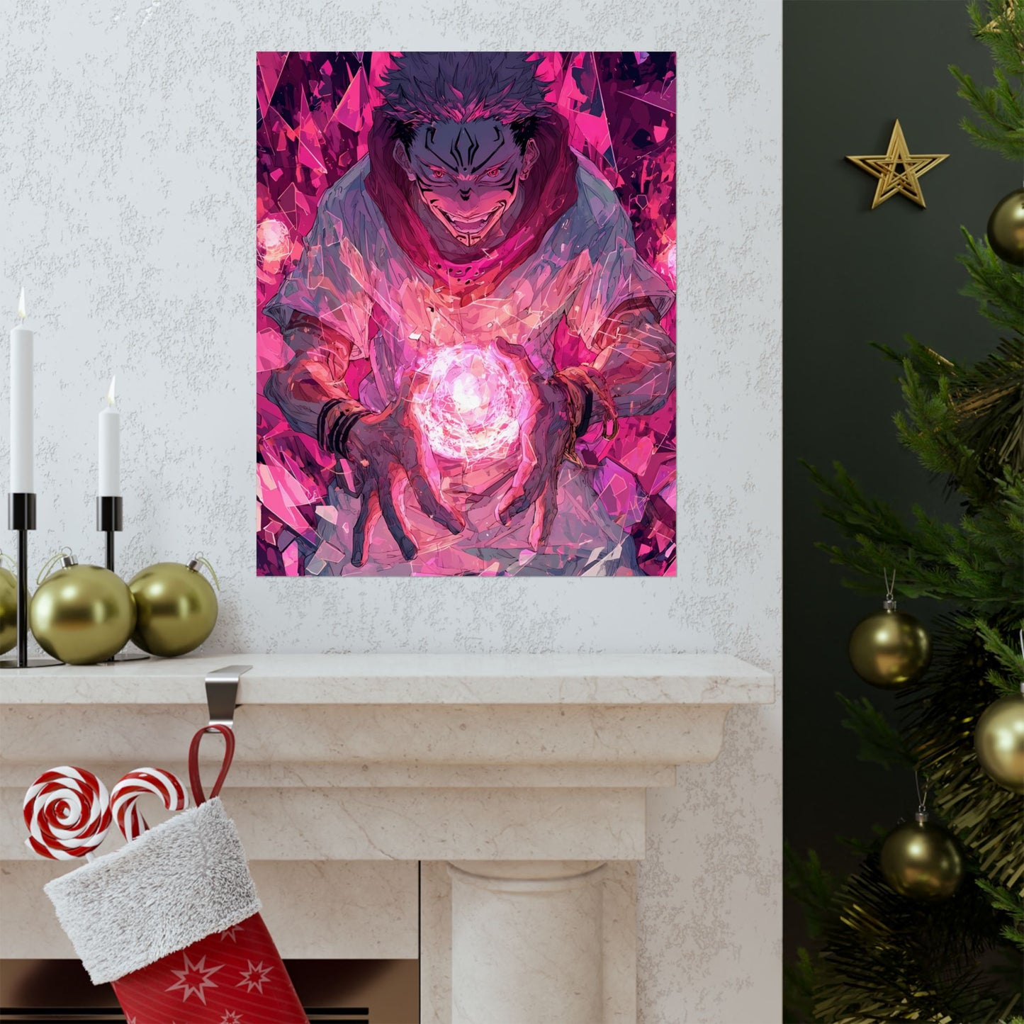 Ryomen Sukuna, Jujutsu Kaisen Anime Matte Vertical Poster Wall Art