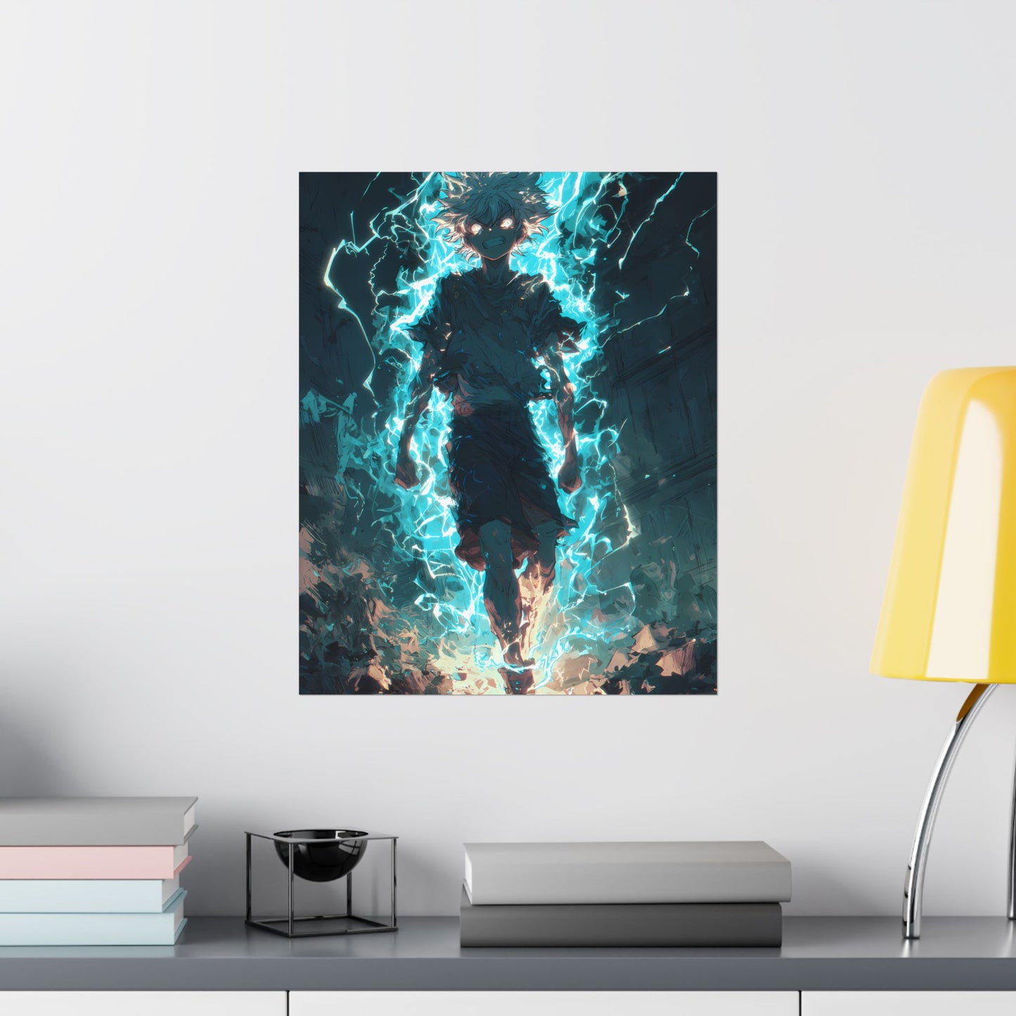 Killua Zoldyck Godspeed, Hunter X Hunter Anime Matte Vertical Poster Wall Art