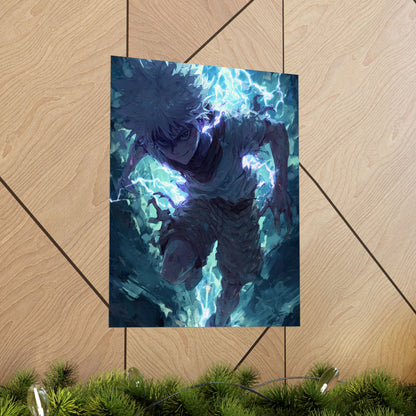 Killua Zoldyck, Hunter X Hunter Anime Matte Vertical Poster Wall Art