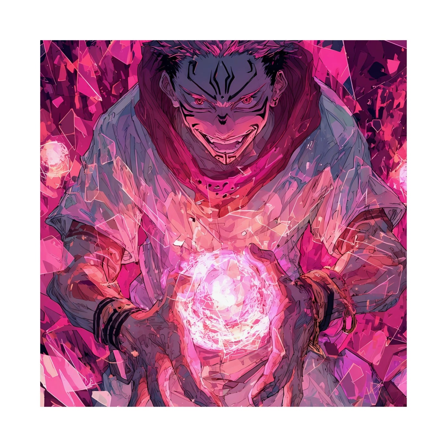 Ryomen Sukuna, Jujutsu Kaisen Anime Matte Vertical Poster Wall Art