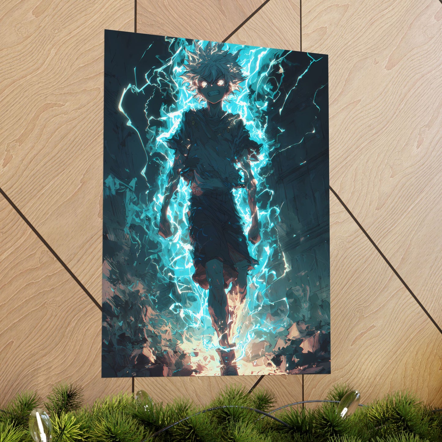 Killua Zoldyck Godspeed, Hunter X Hunter Anime Matte Vertical Poster Wall Art